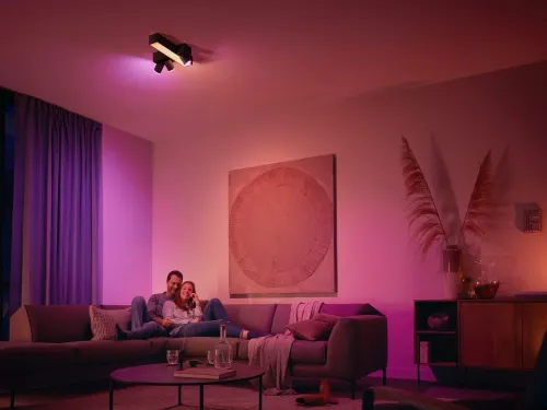 Reflektor Philips Hue White and Color Ambiance Centris 3 Cross Czarny