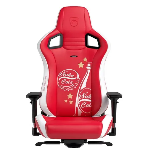 Fotel Noblechairs EPIC Fallout Nuke Cola Edition Gamingowy do 120kg Skóra ECO Czerwono-biały