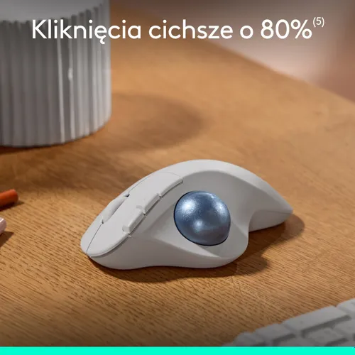 Myszka Logitech M575S bezprzewodowa biała