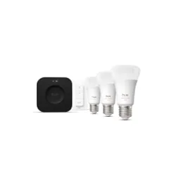 Żarówka LED Philips Hue White and Colour Ambiance 3 inteligentne żarówki E27 + Dimmer switch + Bridge Pro