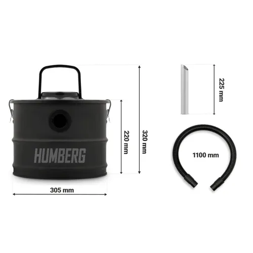 Odkurzacz Kominkowy Do Popiołu 15L 1200W Hm-404
