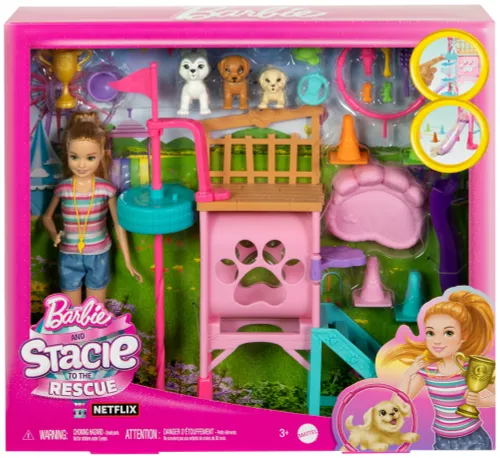 Lalka Barbie Stacie to the Rescue Zestaw filmowy HRM10