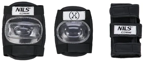 Kask NILS EXTREME MR290 Czarny (rozmiar M) + Zestaw ochraniaczy