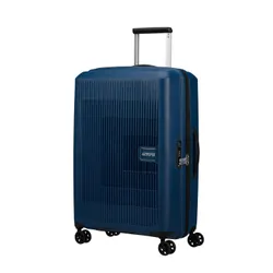 Walizka średnia poszerzana American Tourister AeroStep - navy blue