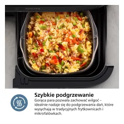 Air fryer Philips Ovi Dual Basket NA552/00 2750W 9l Aplikcja mobilna Gotowanie na parze