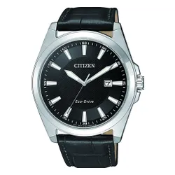 Zegarek CITIZEN Eco-Drive Leather BM7108-14E Stalowo-czarny
