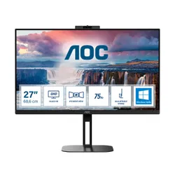 Monitor AOC Q27V5CW/BK z kamerą internetową 27" 2K IPS 75Hz 1ms