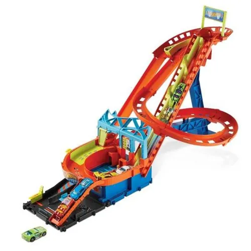 Tor HOT WHEELS Rollercoaster + 5 autek z napędem HJV69