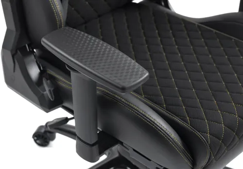 Fotel GAMVIS Phantom Large Czarny (złote elementy) + podnóżek