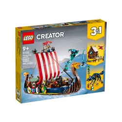 LEGO 31132 Creator 3w1 - Statek wikingów i wąż z Midgardu