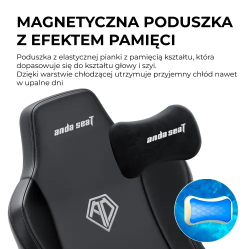 Fotel Anda Seat Novis Plus XL Gamingowy do 150kg Tkanina Czarny