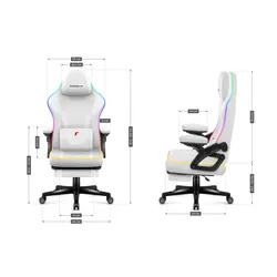 Fotel HUZARO Force 4.6 RGB Biały