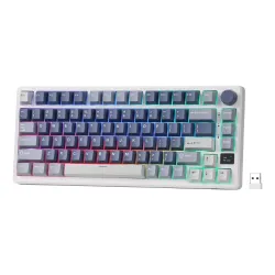 Klawiatura mechaniczna Royal Kludge RK-M75 Ocean Blue Sliver Switch Biało-Niebieski