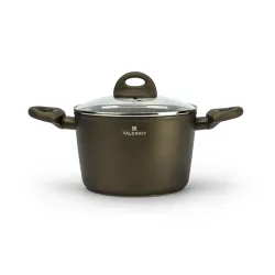 Garnek aluminiowy z pokrywką VALDINOX AURUM CIEMNOBRĄZOWY 3,2 l