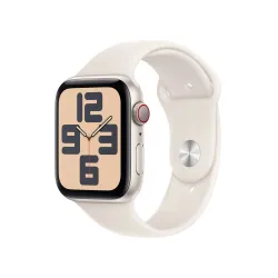 Apple Watch SE 2gen GPS + Cellular koperta 44mm z aluminium Księżycowa poświata pasek sportowy Księżycowa poświata S/M