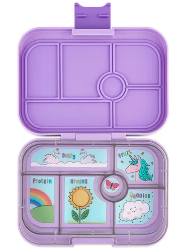 Szczelna średnia śniadaniówka Yumbox Original - lavande purple / unicorn