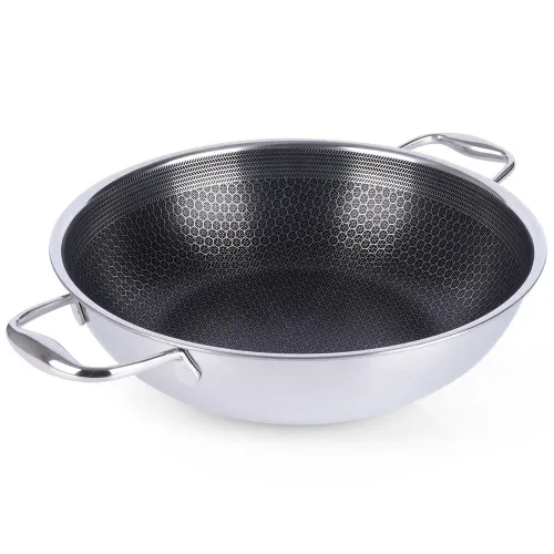 Patelnia wok stalowa nieprzywierająca COOKCELL 28 cm