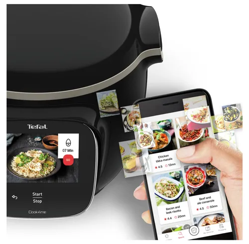 Аэрогриль Tefal Cook4me Touch Wi-Fi CY9128 + крышка для выпечки EY1508 1600 Вт 6л мобильное приложение