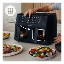 Air Fryer Frytkownica beztłuszczowa ZEEGMA Knapper Dual 9l 12 automatycznych programów