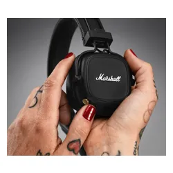 Słuchawki bezprzewodowe Marshall Major IV Bluetooth Nauszne Bluetooth 5.0 Czarny