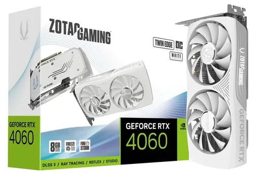 Karta graficzna Zotac GeForce RTX 4060 Twin Edge OC White Edition 8GB GDDR6 128bit DLSS