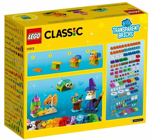 Конструктор LEGO Classic 11013 креативные прозрачные строительные блоки