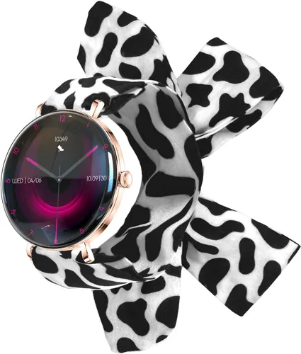 Smartwatch FOREVER SB-370 Lucca Różowe złoto + Pasek łaciaty