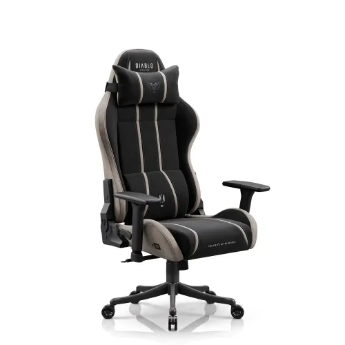 Fotel Diablo Chairs X-One 2.0 Small Camel Black Gamingowy do 90kg Tkanina Czarno-Beżowy