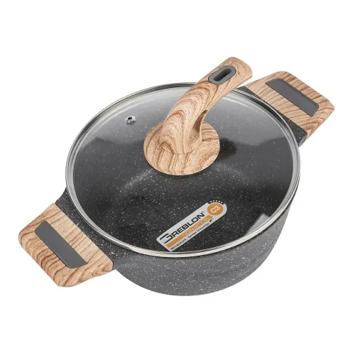 Garnek granitowy typu stone z pokrywką Konighoffer Fegato 2,2 l