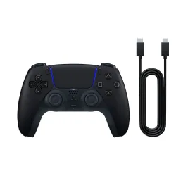 Pad Sony DualSense do PS5, PC Bezprzewodowy Nocna czerń w zestawie z przewodem USB do komputera PC