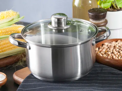 Garnek ze stali nierdzewnej z pokrywką FABIO 2,6 l