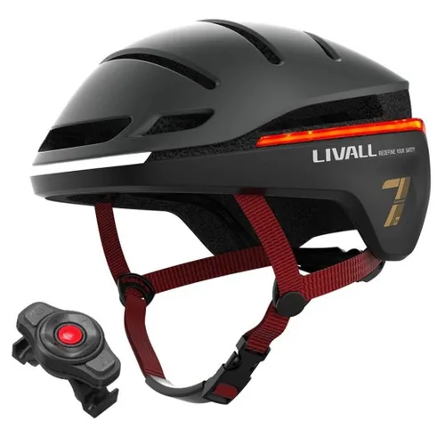 Kask rowerowy LIVALL EV021 Czarny Miejski z lampką (rozmiar L)