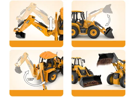 Zdalnie sterowany samochód COIL auto RC pilot koparka JCB pojazd metal żółta