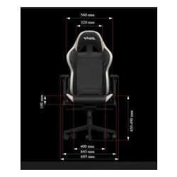 Fotel SPC Gear SPG054 SR600 Ekipa Edition Gamingowy do 120kg Skóra ECO Czarno-biały