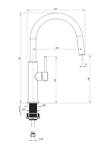 Bateria Deante Evora BQJ_A62M Biały Stal szlachetna