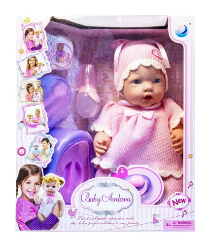 Lalka bobas z zestawem akcesoriów - pije i siusia