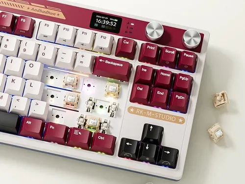 Klawiatura ROYAL KLUDGE RK M87 Famicom Beige Switch