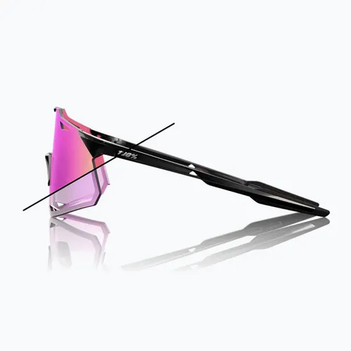 Okulary przeciwsłoneczne 100% Hypercraft gloss black/photochromic purple mirror