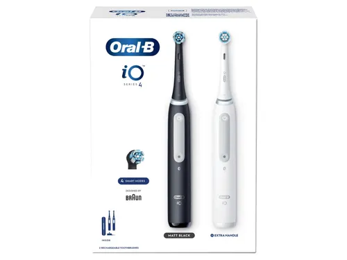 Oral-B Elektrikli Diş Fırçası Seti IO Serisi 4 Siyah + Beyaz