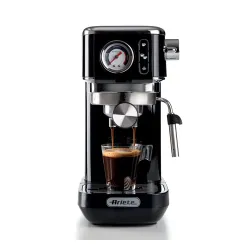 Экспресс для кофе с рожком Ariete Perfetto Slim Manometro Moderna 1381/32, 1300 Вт, черный