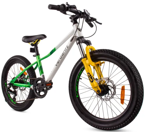 Rower dziecięcy SUN BABY Verdant Calix 20 dla chłopca Biało-zielono-żółty