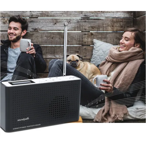 Radioodbiornik Opticum Sound Path Lite Radio FM Internetowe Wi-Fi Bluetooth Czarny