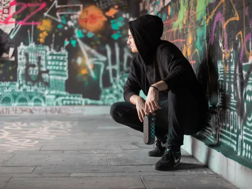 Głośnik mobilny LAMAX Street2 Radio FM Czarny