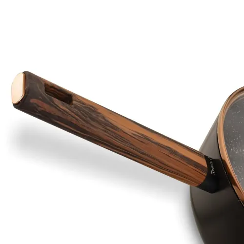 Patelnia głęboka na indukcję z pokrywką Starke Pro Starlet Brown 28 x 8 cm