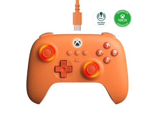 Pad 8BitDo Ultimate C Wired do PC, Xbox Przewodowy Pomarańczowy