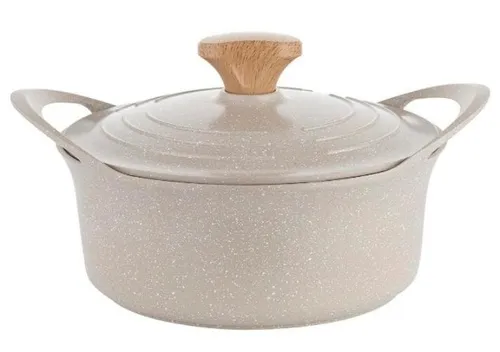 Garnek aluminiowy FLORINA Oslo 28CM 6,7L Kremowy