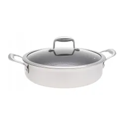 Garnek stalowy niski z powłoką nieprzywierającą plaster miodu 28cm 4l 2029