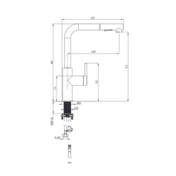 Bateria DEANTE Momi BKM R73M Złoty szczotkowany