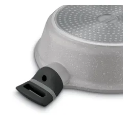 Patelnia na indukcję marmurowa z pokrywką krótkie uchwyty Starke Pro Musse Grey 28 cm