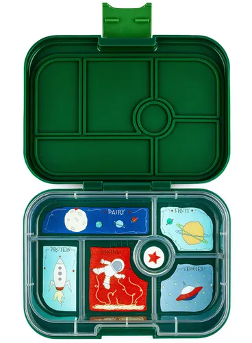 Yumbox Okulu için öğle Yemeği Kutusu Orijinal-keşfedin yeşili / roket tepsisi